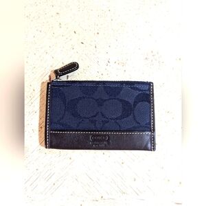 Coach Navy and Black Card Holder